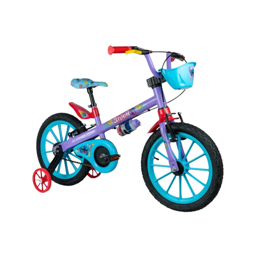 Bicicleta Infantil Aro 16" Disney Stitch Rodinhas Garrafinha Nathor - 101250160008 Bicicleta Infantil Aro 16" Disney Stitch Rodinhas Garrafinha Nathor - 101250160008 - Oferta na Shopee