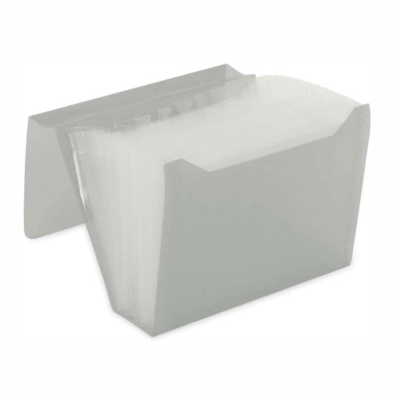 Pasta sanfonada duplicata 12 divisões Cristal Polibras - Oferta na Shopee