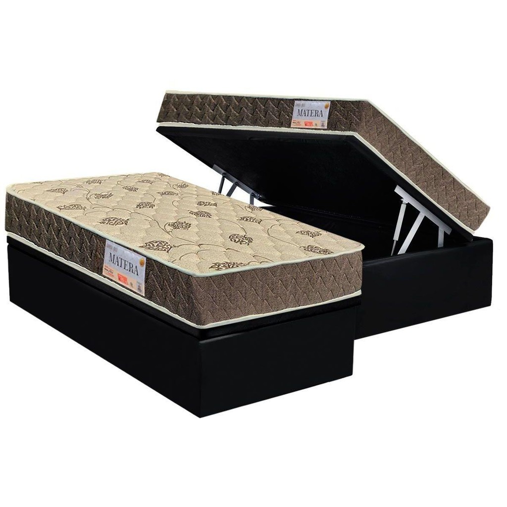 Cama Box Baú Solteiro: Colchão Anatômico Orthoflex D33 / EP Matera + Base CRC Suede Black(88x188) Cama Box Baú Solteiro: Colchão Anatômico Orthoflex D33 / EP Matera + Base CRC Suede Black(88x188) - Oferta na Shopee