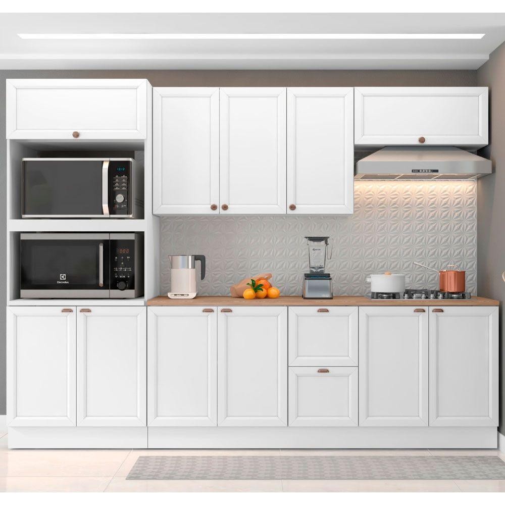 Cozinha Completa Unna 11 Portas 2 Gavetas Poliman Móveis Branco Cozinha Completa Unna 11 Portas 2 Gavetas Poliman Móveis Branco - Oferta na Shopee