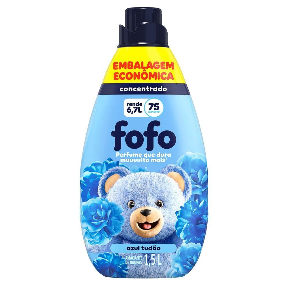 Amaciante de Roupa Concentrado Azul Tudão Fofo Frasco 1