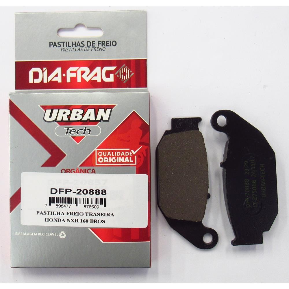Pastilha De Freio Traseira Honda CB 250 TWISTER 2015 2016 2017 2018 – Diafrag Diafrag DFP-20888 Pastilha De Freio Traseira Honda CB 250 TWISTER 2015 2016 2017 2018 – Diafrag Diafrag DFP-20888 - Oferta na Shopee