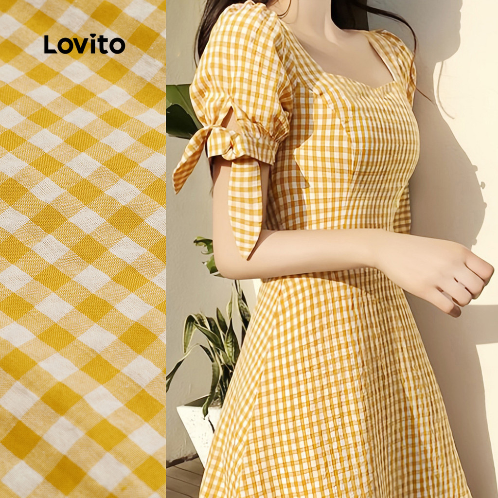 (New) Lovito Vestido Boho de Renda com Zíper de Primavera/verão Vestido Amarelo para mulheres L142ED119 (New) Lovito Vestido Boho de Renda com Zíper de Primavera/verão Vestido Amarelo para mulheres L142ED119 - Oferta na Shopee