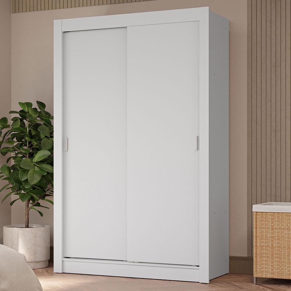 Guarda-Roupa Solteiro 2 Portas de Correr 4 Gavetas Branco Vivare Plus Madesa Guarda-Roupa Solteiro 2 Portas de Correr 4 Gavetas Branco Vivare Plus Madesa - Oferta na Shopee