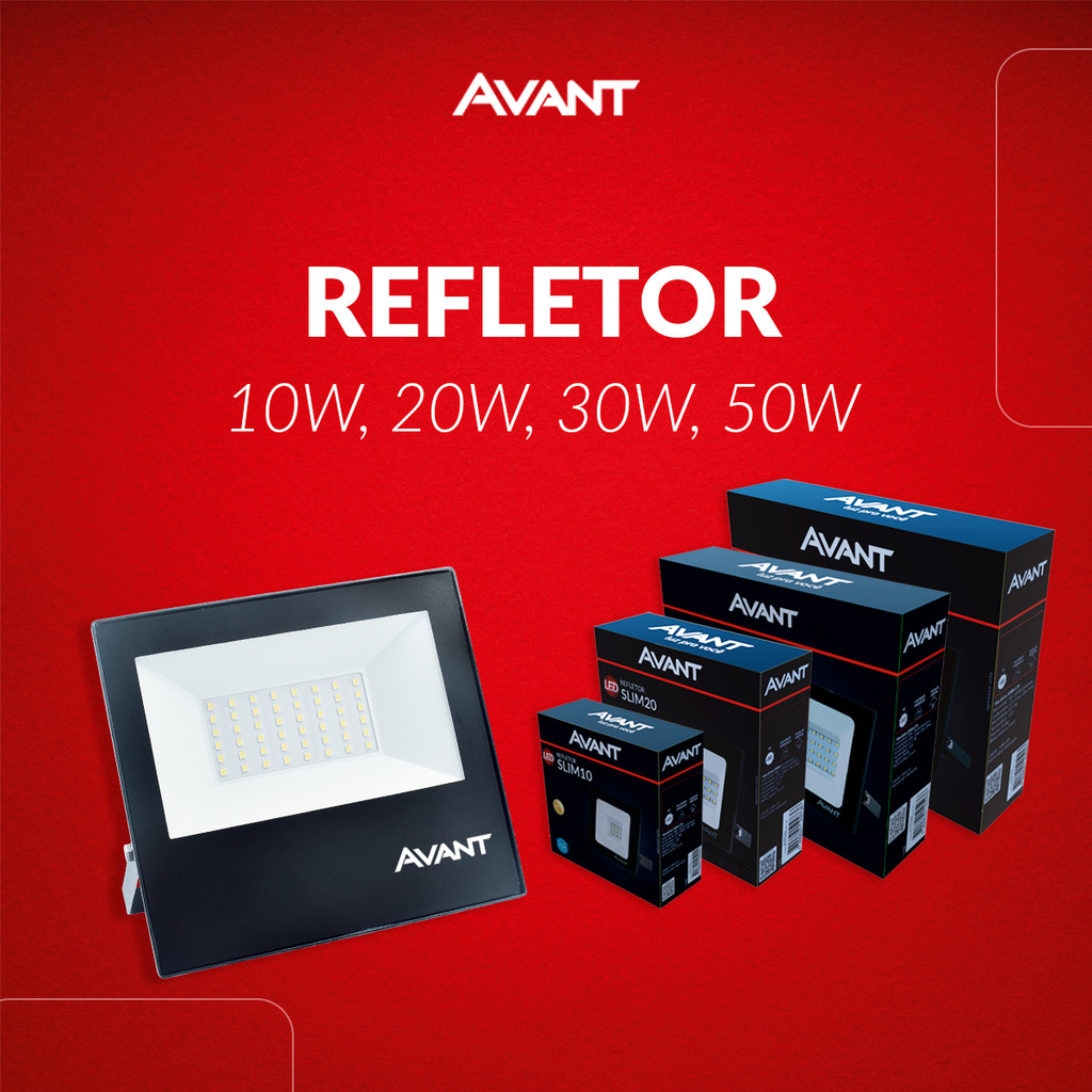 Refletor Led Slim 10w 20w 30w 50w 3000k a 6500k Branco Quente Neutro e Frio Ip65 110v/220v Bivolt Avant - Oferta na Shopee