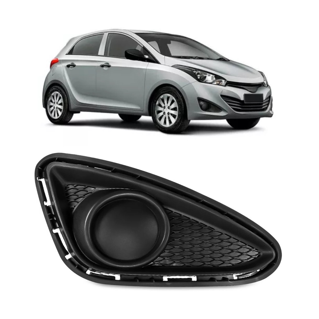 Grade Moldura Milha Hb20 Hb20s 2012 2013 2014 2015 Sem Furo - Lado Direito - Oferta na Shopee