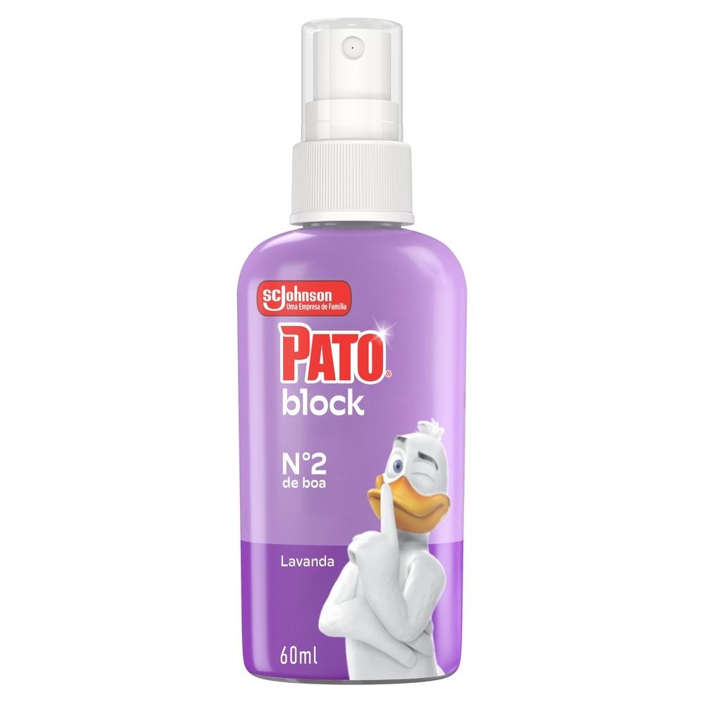 Odorizador Sanitário Líquido Lavanda Pato Block 60ml Spray - Oferta na Shopee