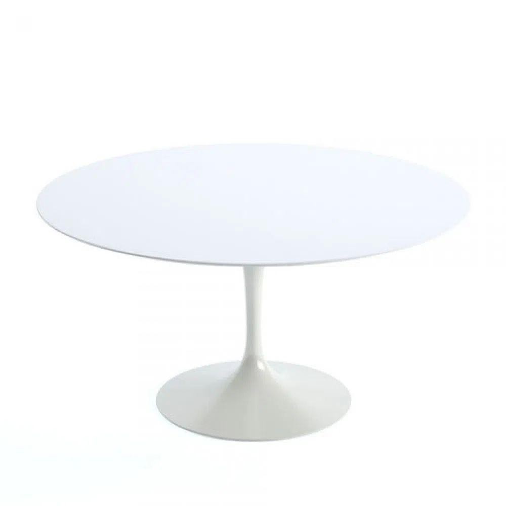 Mesa de Jantar Tulipa Saarinen Redonda 120cm Laqueada Branco Mesa de Jantar Tulipa Saarinen Redonda 120cm Laqueada Branco - Oferta na Shopee