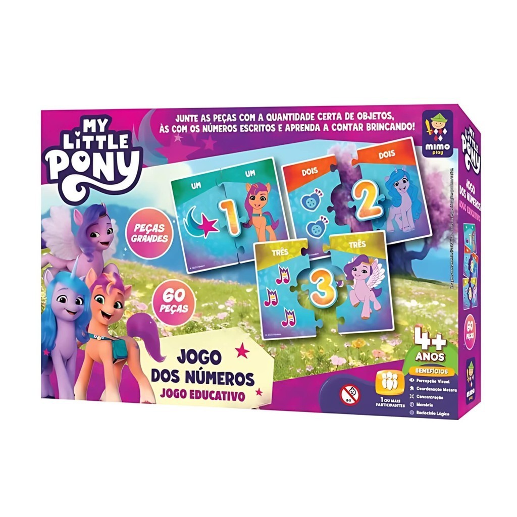 Jogo dos Números Educativo My Little Pony 60 Peças Mimo Toys Brinquedo Criança Desenvolvimento Jogo dos Números Educativo My Little Pony 60 Peças Mimo Toys Brinquedo Criança Desenvolvimento - Oferta na Shopee