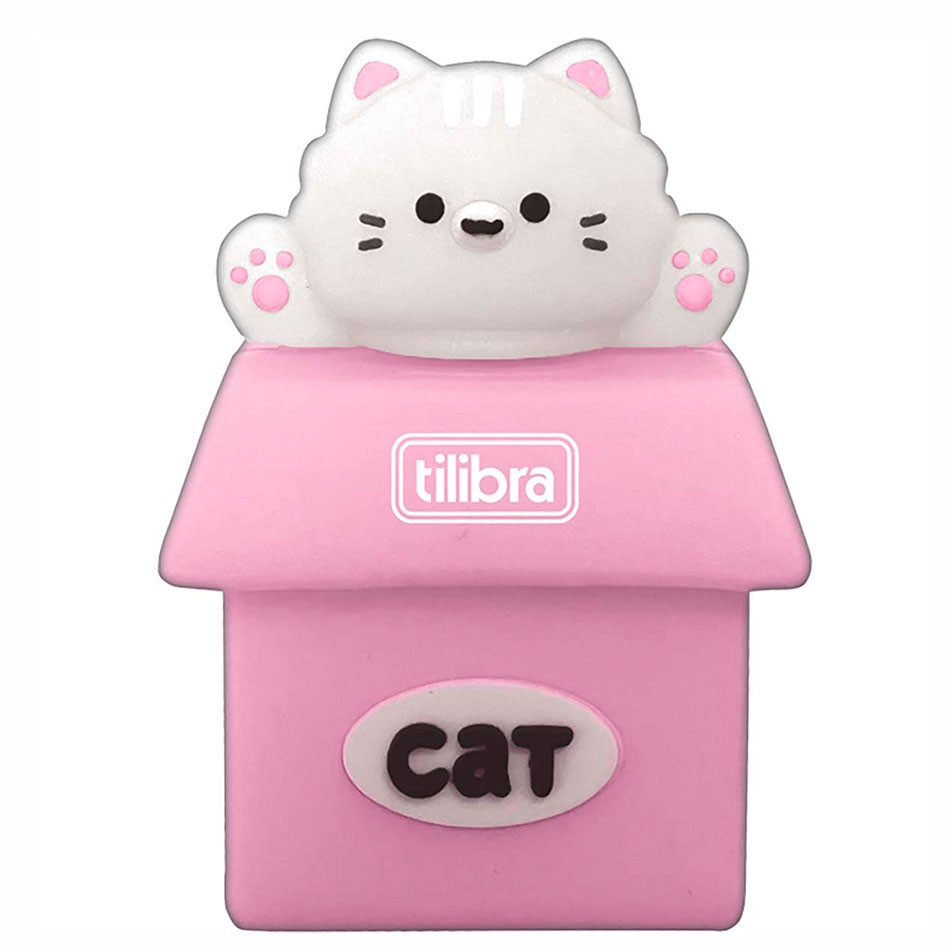 Apontador simples Purrfect Cats 1 furo 353655 Tilibra - Oferta na Shopee