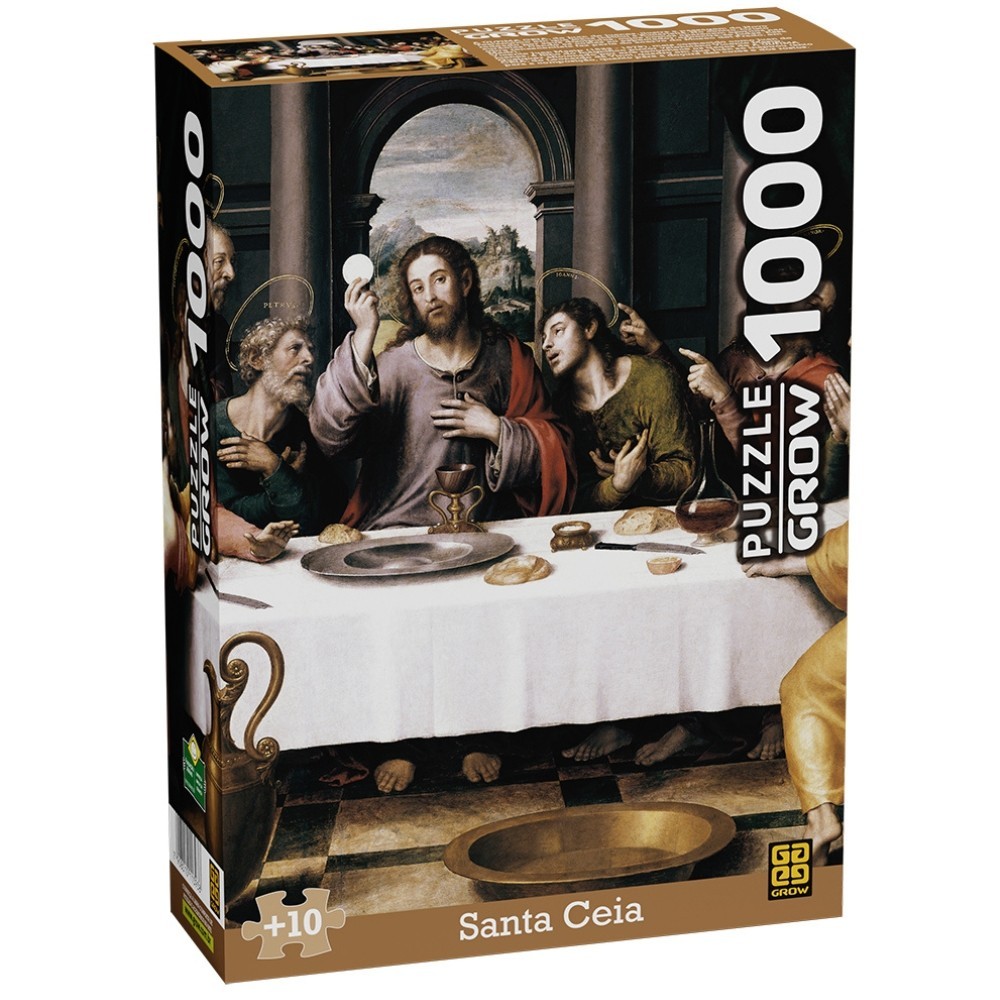 QUEBRA CABEÇA SANTA CEIA 1000 PEÇAS GROW PUZZLE JOGO DIDÁTICO RELIGIÃO JESUS DISCÍPULOS RETRATO DEUS QUEBRA CABEÇA SANTA CEIA 1000 PEÇAS GROW PUZZLE JOGO DIDÁTICO RELIGIÃO JESUS DISCÍPULOS RETRATO DEUS - Oferta na Shopee