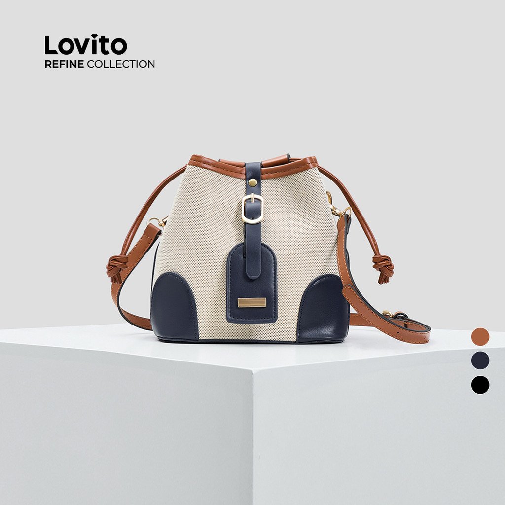 (Lovito Refine) Bolsa De Ombro Bolsa De Ombro Pequena Para Mulheres LFR13032 - Oferta na Shopee