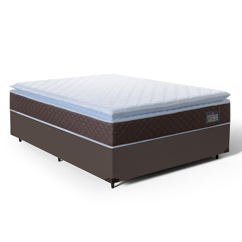 Cama Box com Colchão de Espuma D33 Pillow Top Comfort Luxo Casal 138cm Cama Box com Colchão de Espuma D33 Pillow Top Comfort Luxo Casal 138cm - Oferta na Shopee