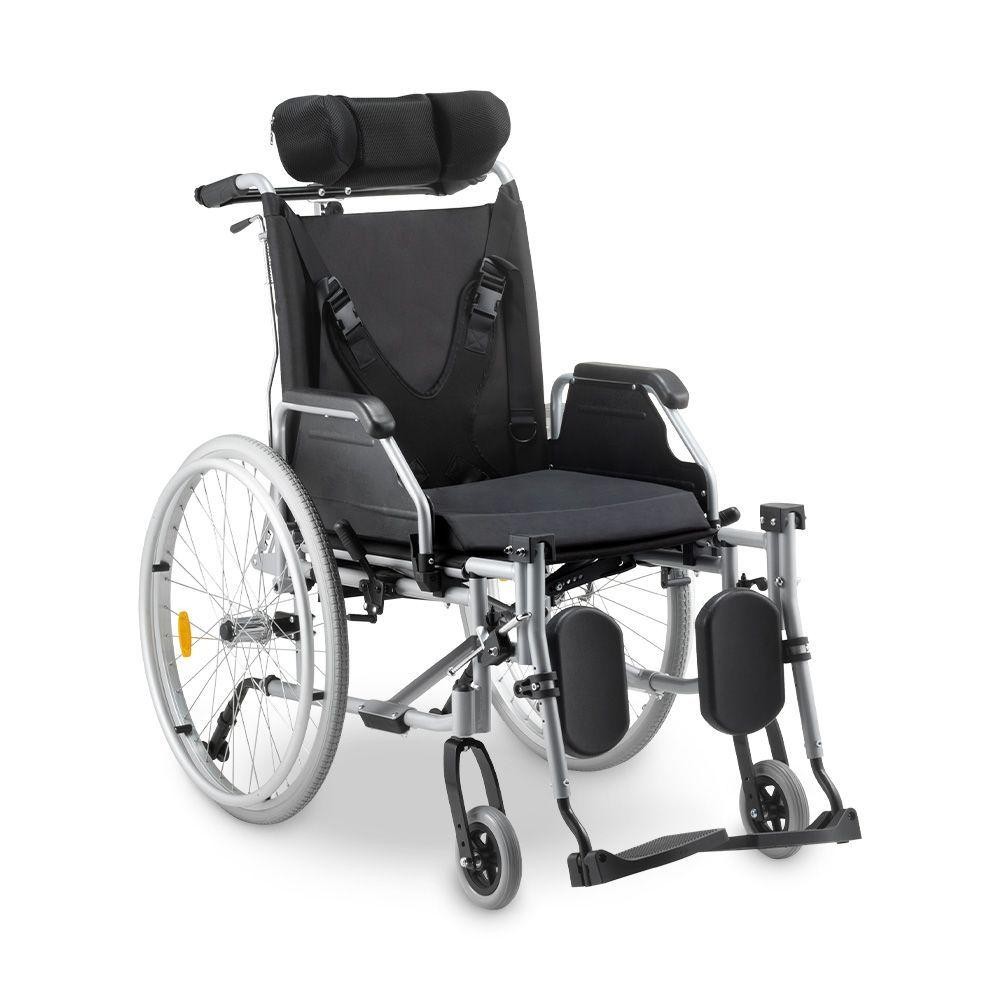 Cadeira De Rodas Dobrável Dellamed Reclinável Em Alumínio Até 130Kg D700 T48 - (0001000193) - Oferta na Shopee
