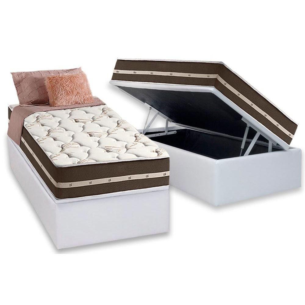 Conjunto Box Baú Solteiro: Colchão Molas Anjos Superlastic Classic + Base CRC Courano White(88x188) Conjunto Box Baú Solteiro: Colchão Molas Anjos Superlastic Classic + Base CRC Courano White(88x188) - Oferta na Shopee