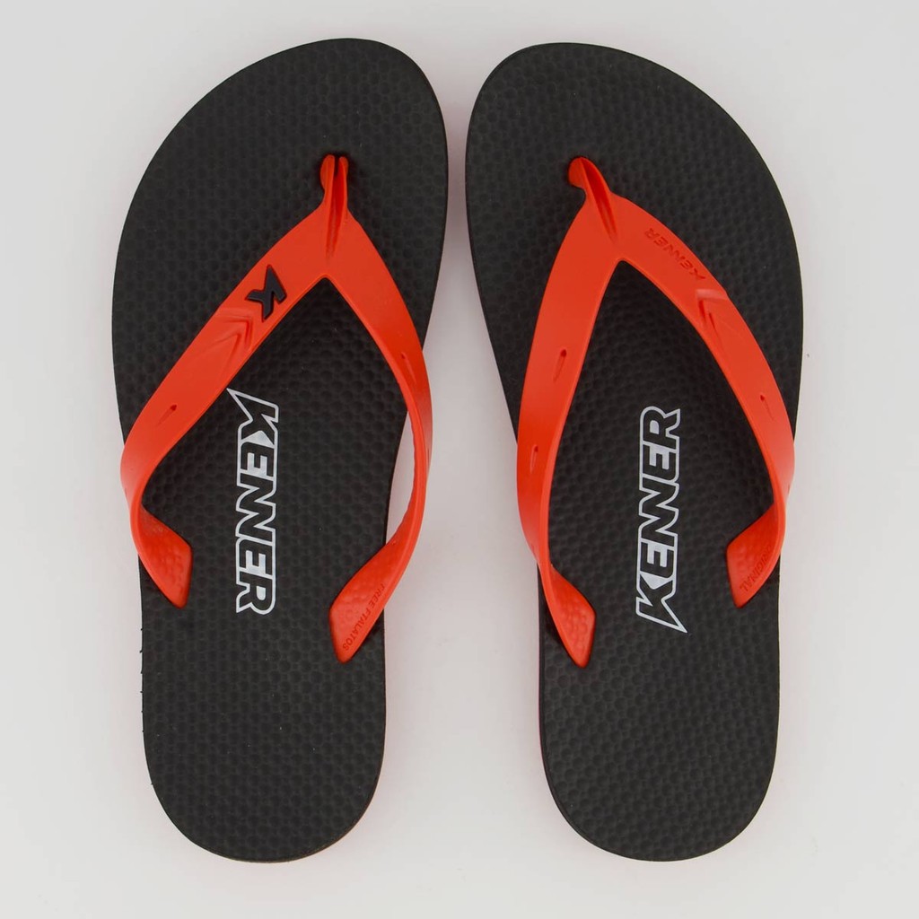 Chinelo Kenner Summer Preto e Vermelho - Oferta na Shopee