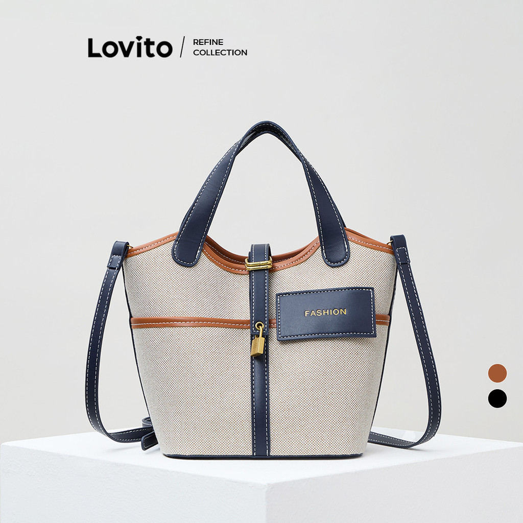 (Lovito Refine) Refine Casual Plain Soft Leather Retro Commute Dating Bolsa de ombro pequena para mulheres LFA56113 - Oferta na Shopee