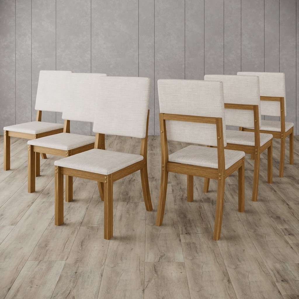 Kit com 6 Cadeiras de Jantar - Milla Kit com 6 Cadeiras de Jantar - Milla - Oferta na Shopee