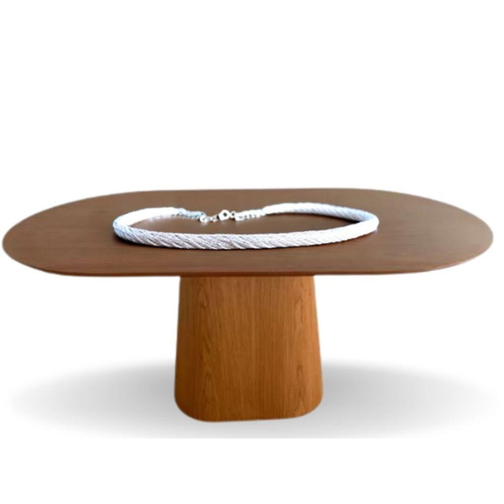 Mesa De Jantar Cone Retangular Arredondada 140x90cm Freijó Mesa De Jantar Cone Retangular Arredondada 140x90cm Freijó - Oferta na Shopee