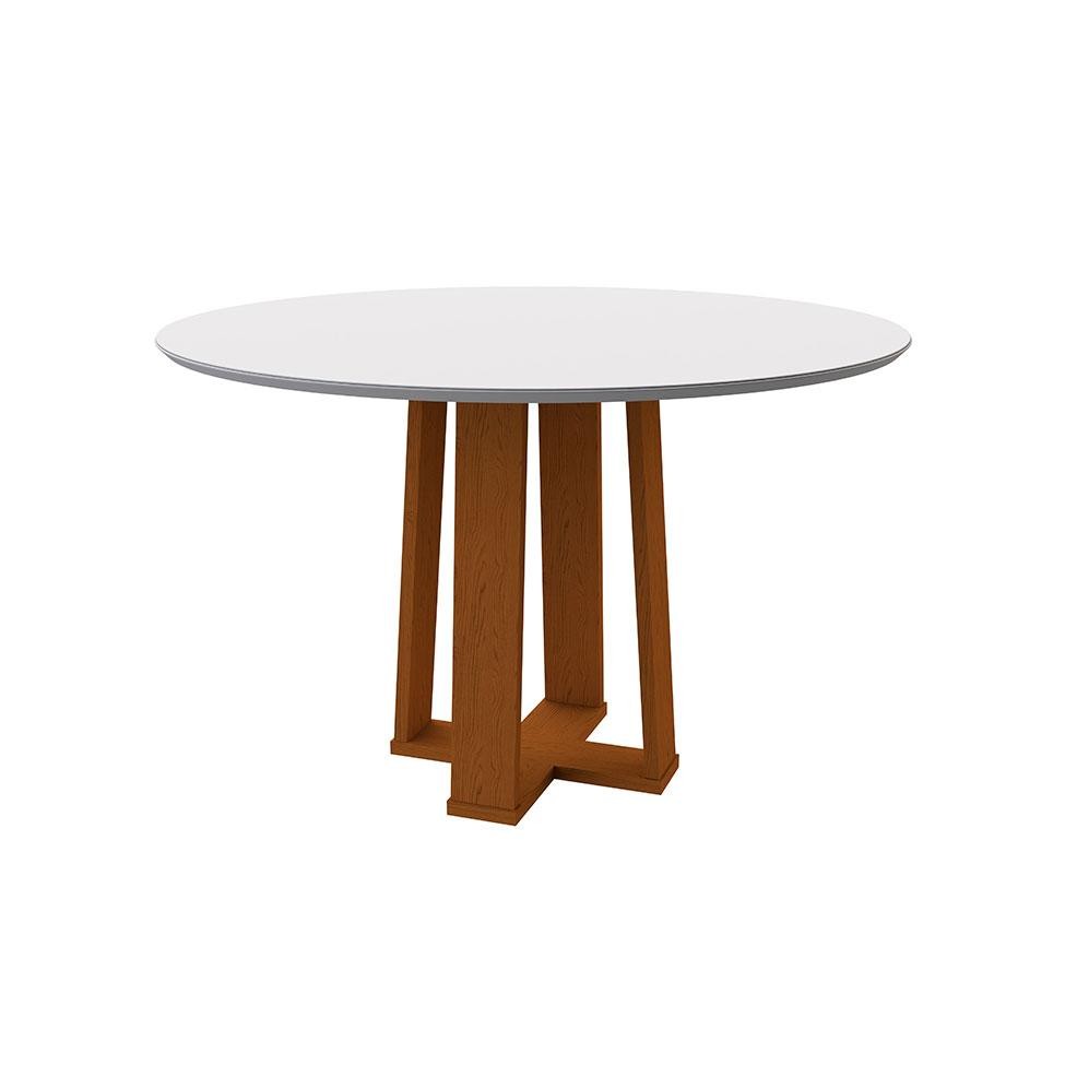 Mesa de Jantar Redonda com Tampo de Vidro Isabela Off White e Ype 117 cm Mesa de Jantar Redonda com Tampo de Vidro Isabela Off White e Ype 117 cm - Oferta na Shopee