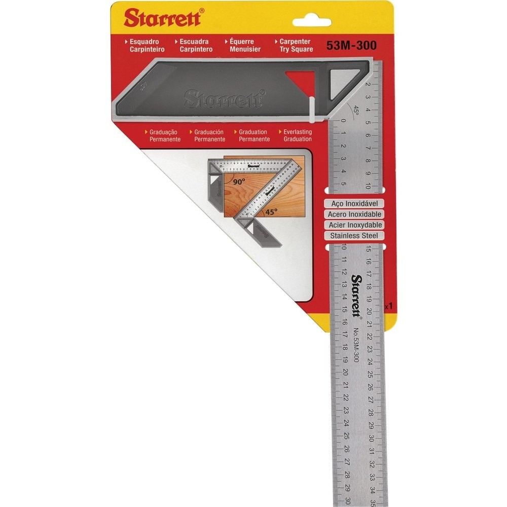 Esquadro Starrett Para Carpinteiro Com Cabo Aluminio 300MM Esquadro Starrett Para Carpinteiro Com Cabo Aluminio 300MM - Oferta na Shopee