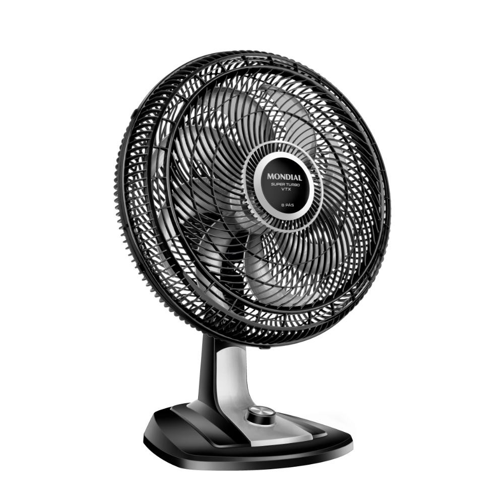 Ventilador de Mesa Super Turbo 8 Pás 40cm Mondial 140W Preto/Prata 127V - VTX-40-8P - Oferta na Shopee