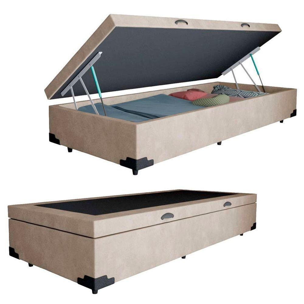 Cama Box Baú Solteiro Suede Serene Bege 88x188x44 Alta Qualidade Cama Box Baú Solteiro Suede Serene Bege 88x188x44 Alta Qualidade - Oferta na Shopee