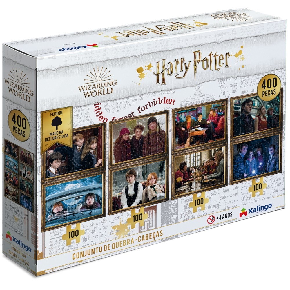 KIT 4 QUEBRA CABEÇAS HARRY POTTER 400 PEÇAS MADEIRA XALINGO PUZZLE FILME SAGA BRUXO MAGIA CENAS JOGO KIT 4 QUEBRA CABEÇAS HARRY POTTER 400 PEÇAS MADEIRA XALINGO PUZZLE FILME SAGA BRUXO MAGIA CENAS JOGO - Oferta na Shopee