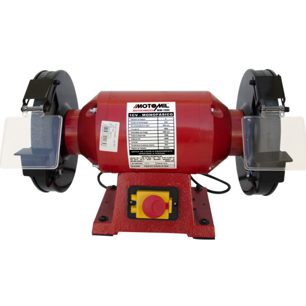 Motoesmeril de Bancada Motomil 1HP 750W Monofásico 127V/220V 60Hz MM-100I Motoesmeril de Bancada Motomil 1HP 750W Monofásico 127V/220V 60Hz MM-100I - Oferta na Shopee