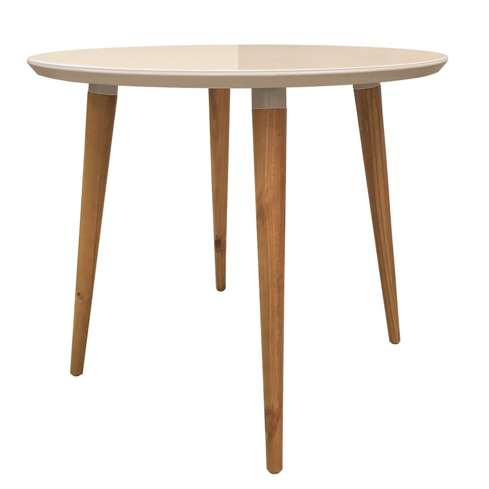 Mesa de Jantar Redonda com Tampo de Vidro Veneza Off White 90 cm Mesa de Jantar Redonda com Tampo de Vidro Veneza Off White 90 cm - Oferta na Shopee