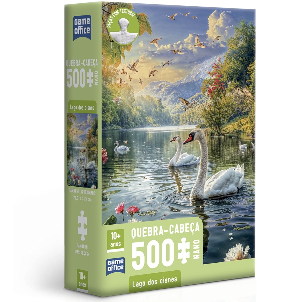 QUEBRA CABEÇA LAGO DOS CISNES 500 PEÇAS NANO TOYSTER INTELIGÊNCIA IA NATUREZA PATO PUZZLE PÁSSAROS QUEBRA CABEÇA LAGO DOS CISNES 500 PEÇAS NANO TOYSTER INTELIGÊNCIA IA NATUREZA PATO PUZZLE PÁSSAROS