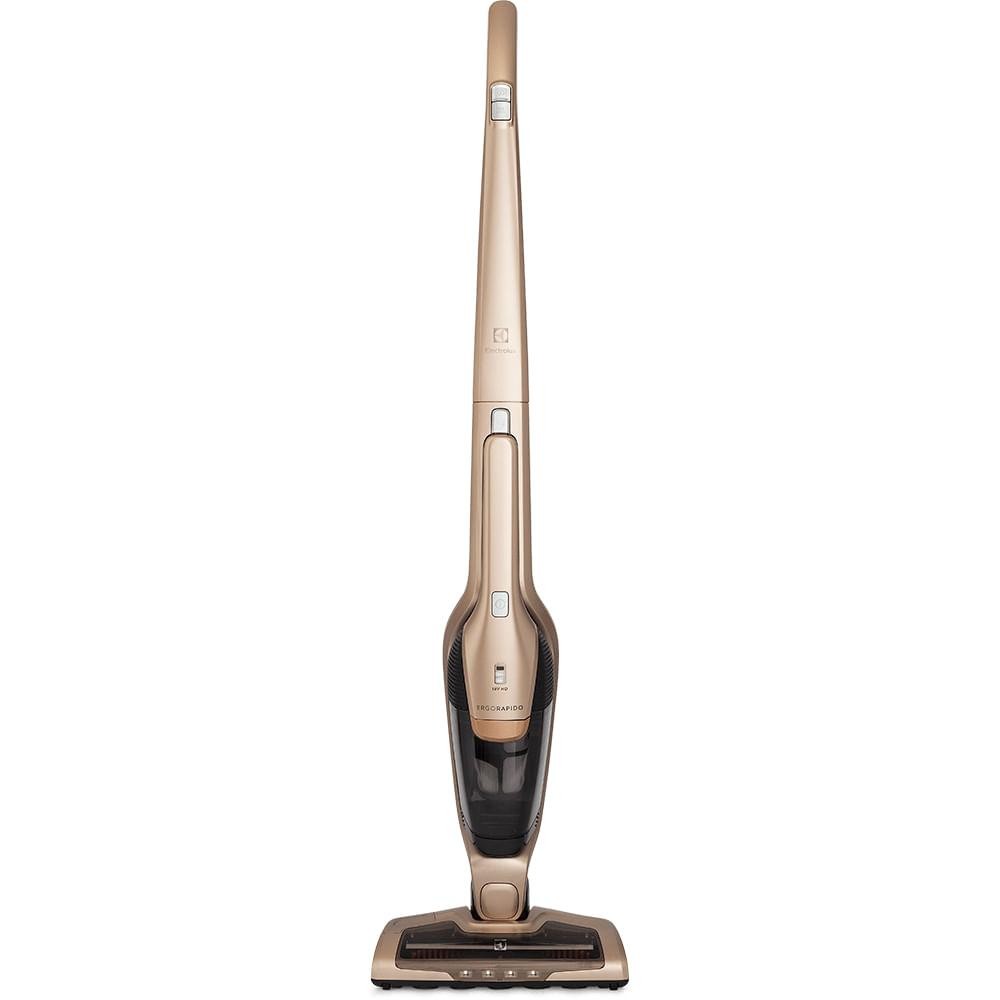 Aspirador de Pó Vertical Sem Fio Electrolux Ergorapido 2 em 1 Bocal Pet até 45 min Dourado (ERG26) - Oferta na Shopee