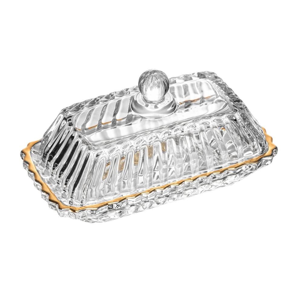Manteigueira Wolff Imperatriz Cristal com Fio de Ouro Elegância Mesa Manteigueira Wolff Imperatriz Cristal com Fio de Ouro Elegância Mesa - Oferta na Shopee