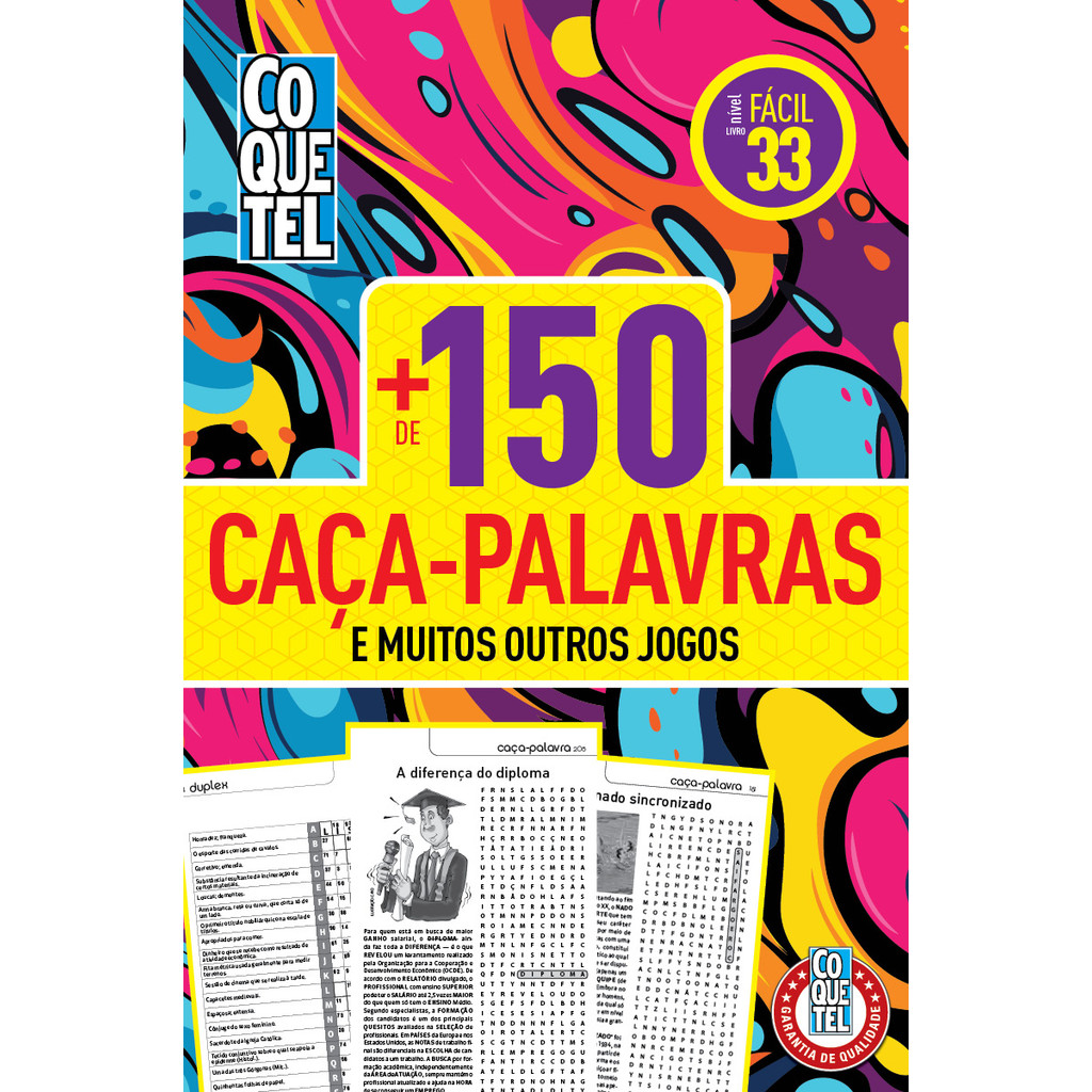 Livro Coquetel + 150 Caça-Palavras Fácil 33 Livro Coquetel + 150 Caça-Palavras Fácil 33 - Oferta na Shopee