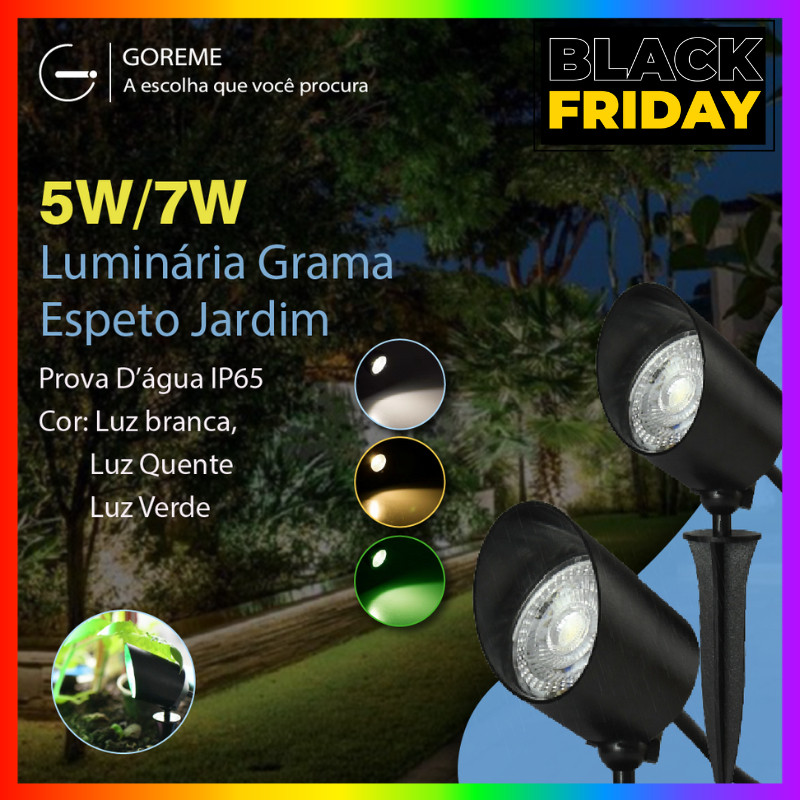 Luminária Espeto Jardim LED 5W/7W Luz de Gramado a prova dágua avançado luz fria
