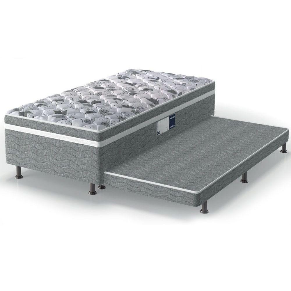 Cama Box c/ Auxiliar Conjugado Solteiro: Colchão Ortopédico D28 ProDormir Advanced Gray (88x188x43) - Probel Cama Box c/ Auxiliar Conjugado Solteiro: Colchão Ortopédico D28 ProDormir Advanced Gray (88x188x43) - Probel - Oferta na Shopee