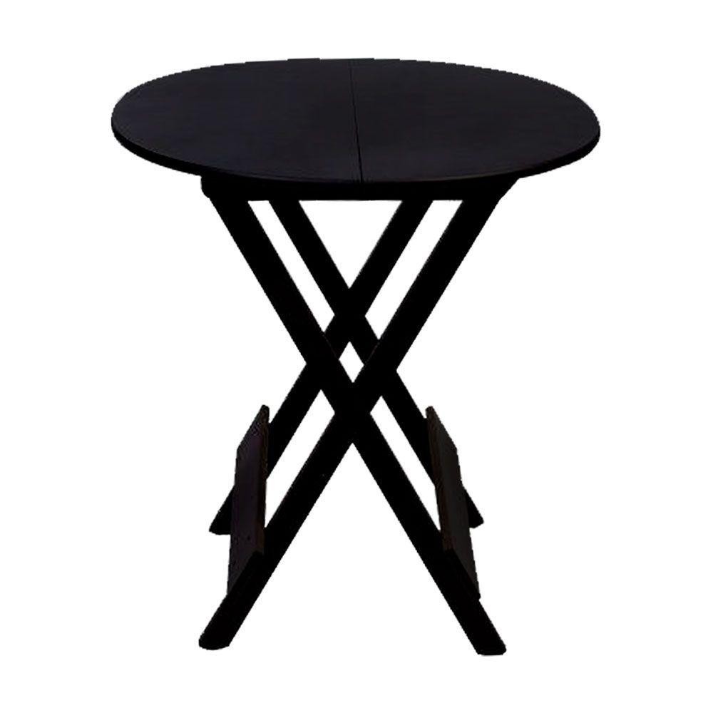 Mesa Redonda Dobrável Em Madeira Maciça 70X70 Preto Ideal Para Bares E Restaurantes Mesa Redonda Dobrável Em Madeira Maciça 70X70 Preto Ideal Para Bares E Restaurantes - Oferta na Shopee