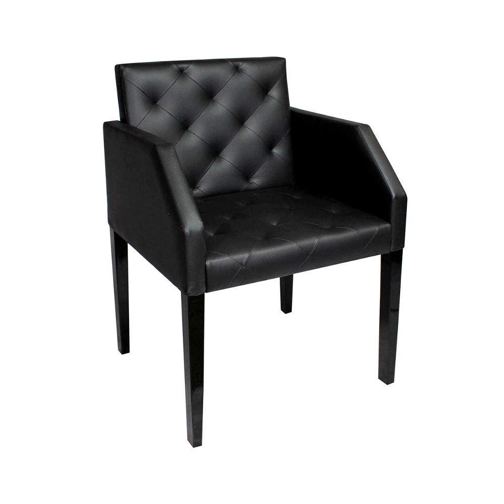 Poltrona Costura Capitonê Sala Espera Escritório - Preto - Cor: Preto Poltrona Costura Capitonê Sala Espera Escritório - Preto - Cor: Preto - Oferta na Shopee