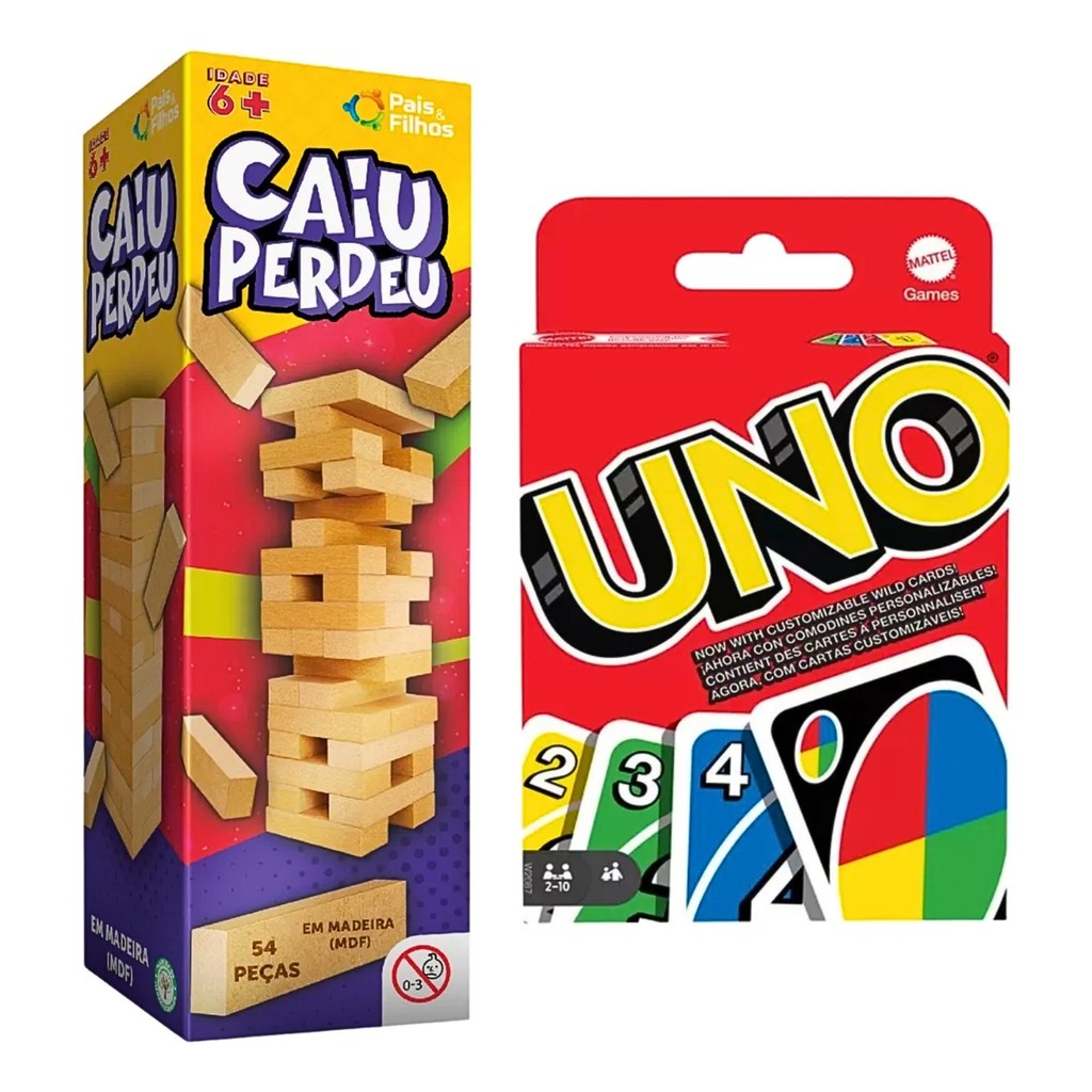 Jogo Uno Cartas Baralho Caiu Perdeu Torre De Mesa Tabuleiro Original Clássico - Mattel Pais & Filhos Jogo Uno Cartas Baralho Caiu Perdeu Torre De Mesa Tabuleiro Original Clássico - Mattel Pais & Filhos - Oferta na Shopee