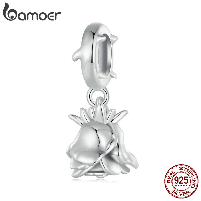Bamoer 925 Sterling Sliver Charm Rose Beads Design Simples DIY Para Pulseira Mulheres SCX142 Bamoer 925 Sterling Sliver Charm Rose Beads Design Simples DIY Para Pulseira Mulheres SCX142 - Oferta na Shopee