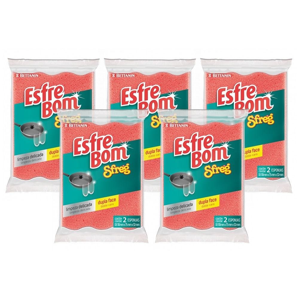 Kit Esponja Dupla Face Sfreg 10 Unidades EsfreBom Bettanin - Oferta na Shopee