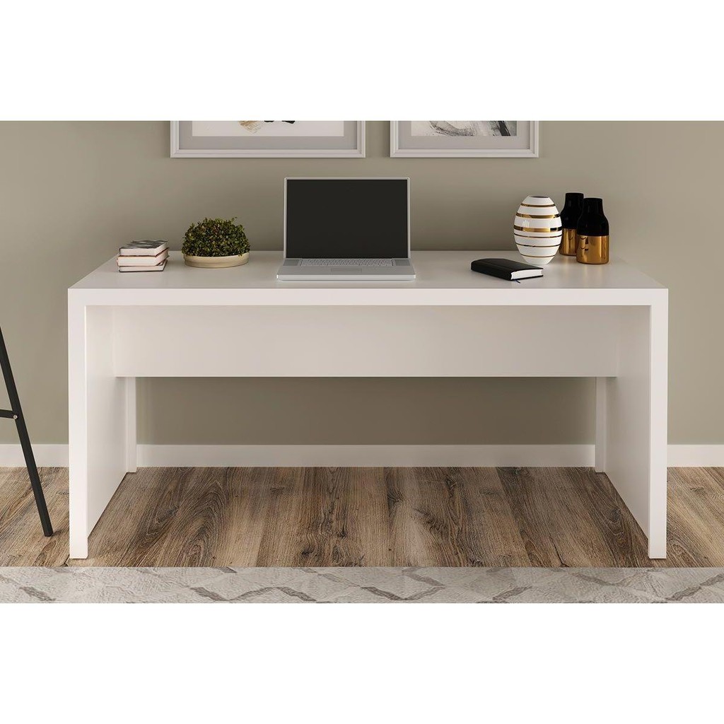 Mesa de Escritório Secretária ME4109 Branco - Tecno Mobili Mesa de Escritório Secretária ME4109 Branco - Tecno Mobili - Oferta na Shopee