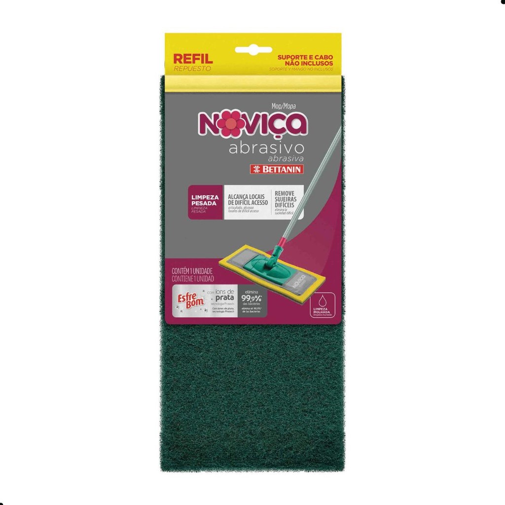 Refil para Mop Abrasivo Esponja Bucha Esfregão Noviça - Oferta na Shopee