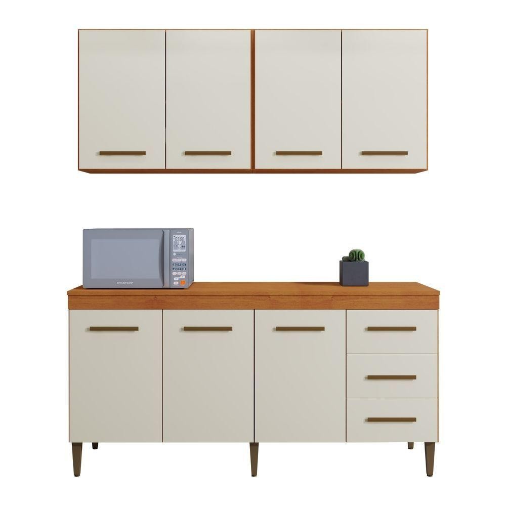 Cozinha Completa 7 Portas 3 Gavetas Atenas Kaiki Moveis Nature/Off White. - Linha Exclusiva Cozinha Completa 7 Portas 3 Gavetas Atenas Kaiki Moveis Nature/Off White. - Linha Exclusiva - Oferta na Shopee
