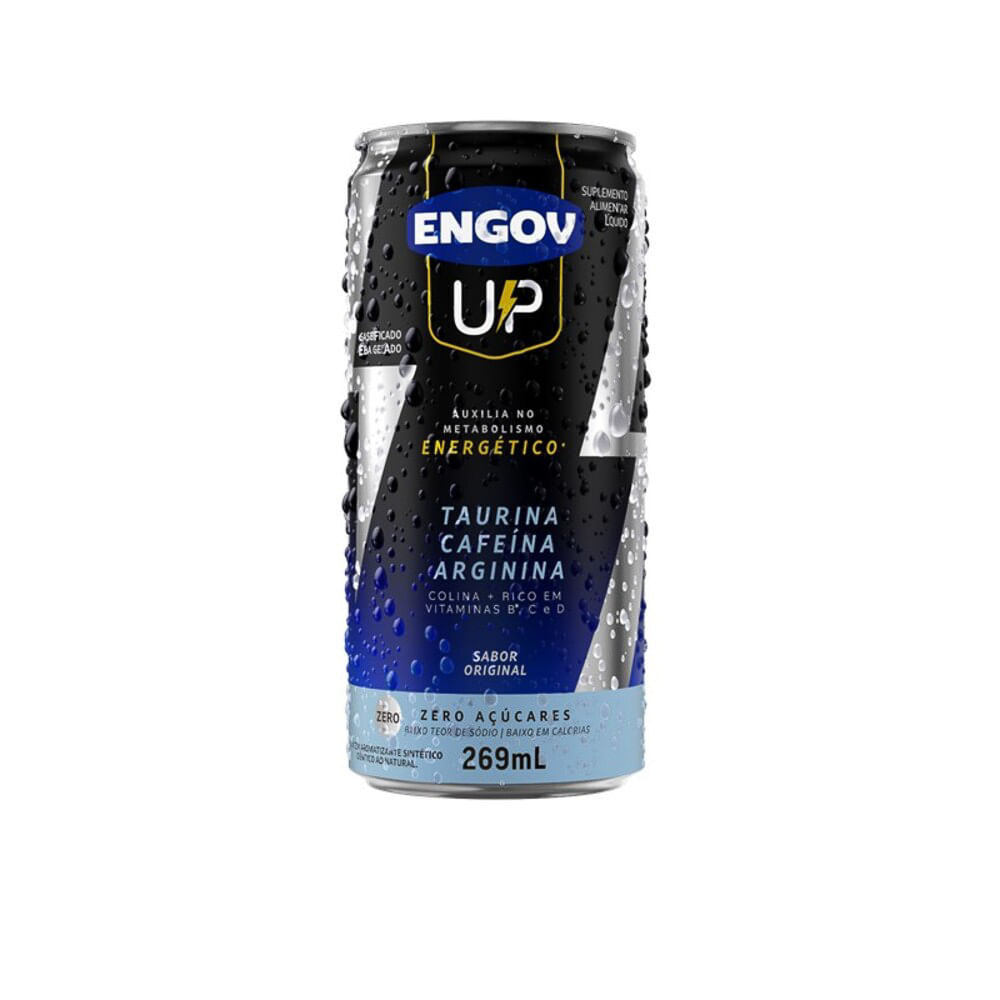 Energético Engov UP Taurina Cafeína e Arginina Sabor Original Zero Açúcares 269ml - Oferta na Shopee