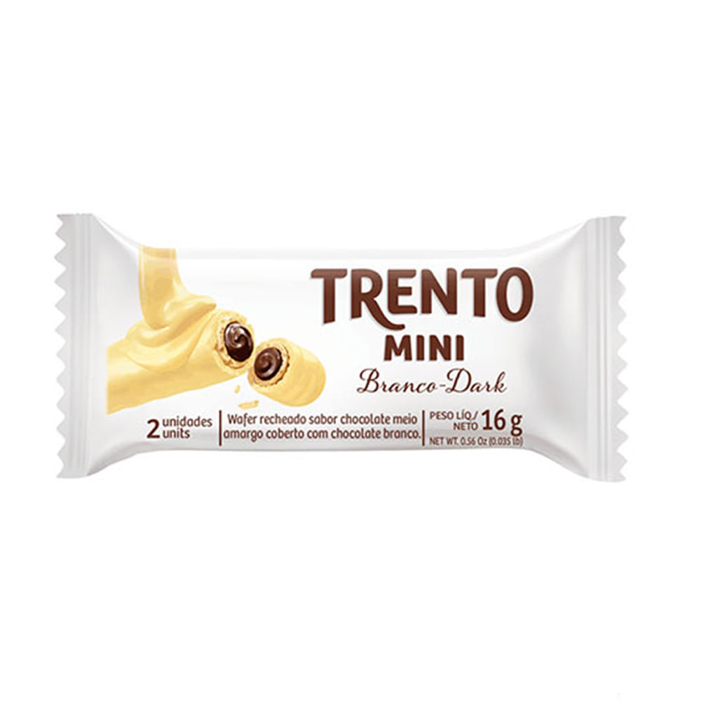 Chocolate Trento Mini Branco Dark 16g - Oferta na Shopee