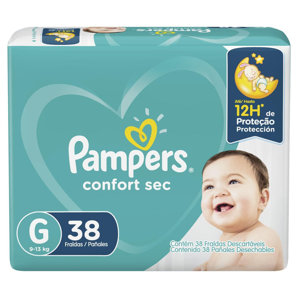 Fralda Pampers Confort Sec Tamanho G 38 Unidades - Oferta na Shopee