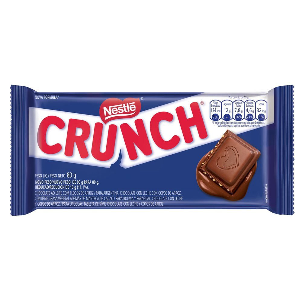 Chocolate Nestlé Crunch 80g - Oferta na Shopee