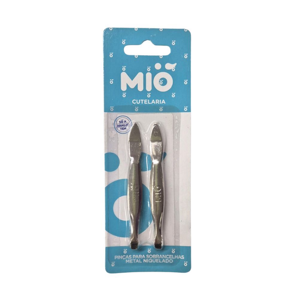 Pinças para Sobrancelhas Mió Metal Niquelado Cutelaria 2 Unidades - Oferta na Shopee