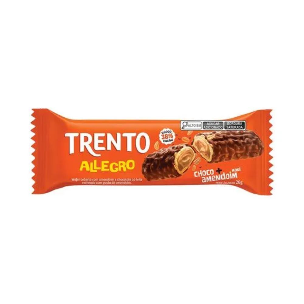 Chocolate Trento Allegro Choco Amendoim 26g - Oferta na Shopee